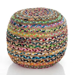 Viadurini Living Sitzsäcke|Sitzsäcke-Pouf aus Jute und Polystyrol in 2 verschiedenen Größen – Rost