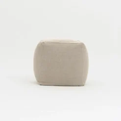 Viadurini in the Garden Gartenideen-Pouf für den Garten aus Outdoor-Stoff in der Farbe Melange Beige - Maestrale