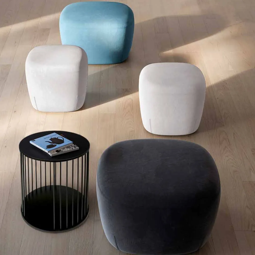 Viadurini Living Sitzsäcke|Sitzsäcke-Pouf Square Fußstütze gepolstert und mit Stoff bezogen Made in Italy - Marli