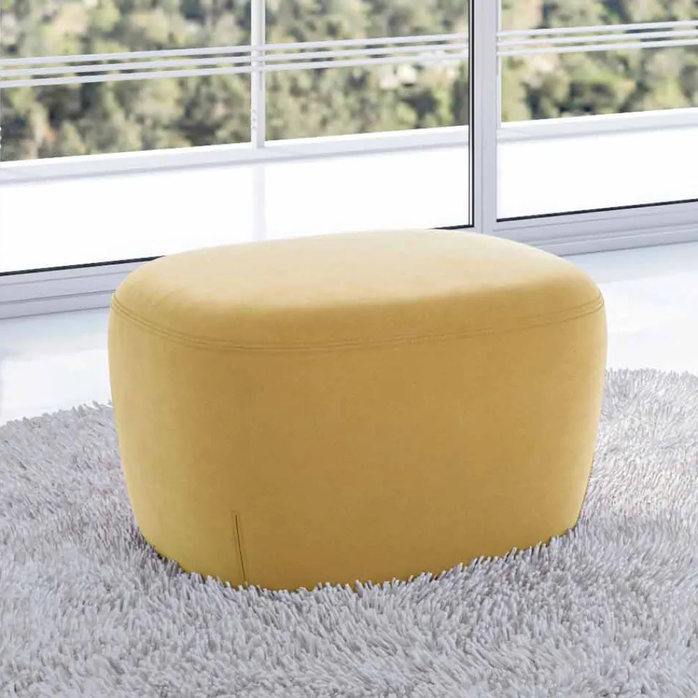 Viadurini Living Sitzsäcke|Sitzsäcke-Pouf Square Fußstütze gepolstert und mit Stoff bezogen Made in Italy - Marli