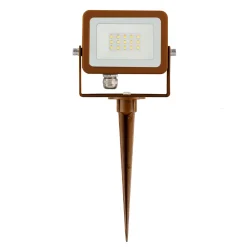 Viadurini Lighting Gartenlampion-Projektor, LED-Außenstrahler aus Corten-Aluminium 4 Stück - Hellblau