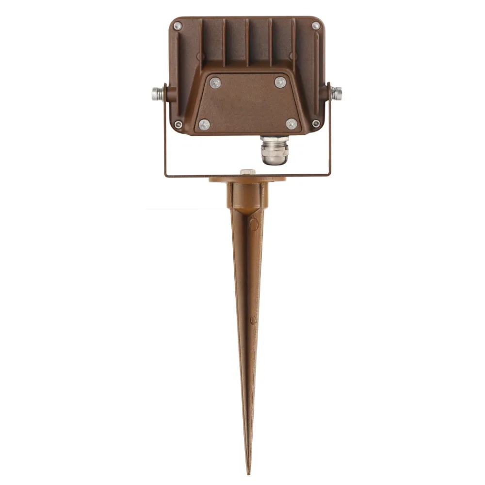 Viadurini Lighting Gartenlampion-Projektor, LED-Außenstrahler aus Corten-Aluminium 4 Stück - Hellblau