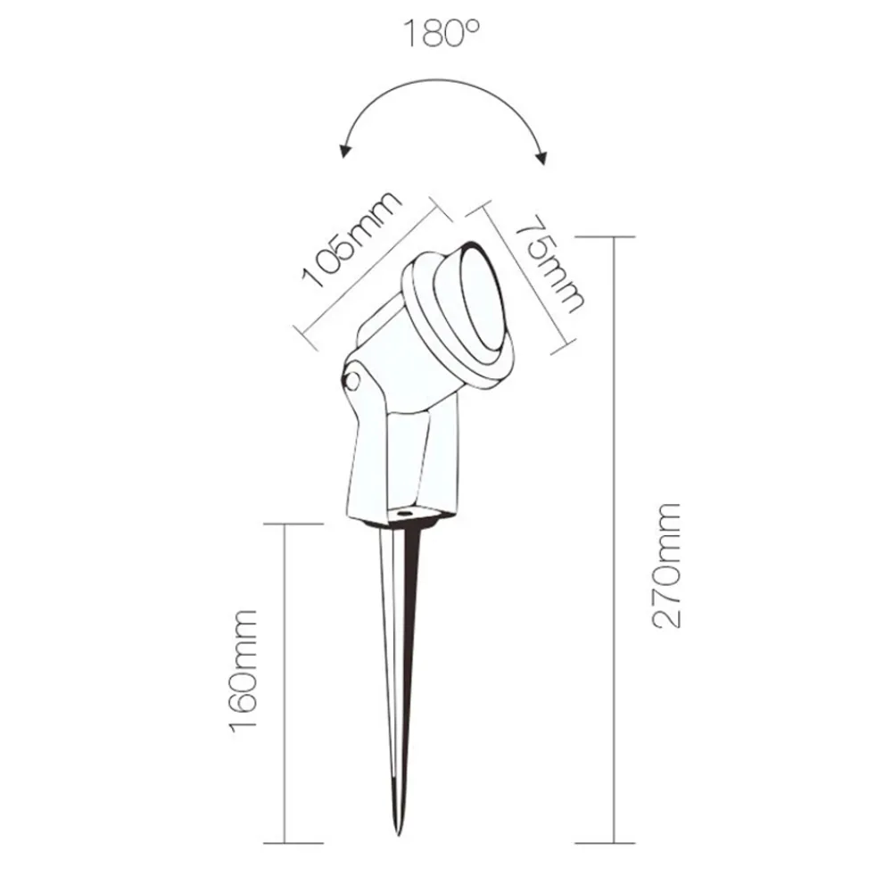 Viadurini Lighting Gartenlampion-Projektor, LED-Einbaustrahler aus mattschwarzem Aluminium 4 Stück - Obrina