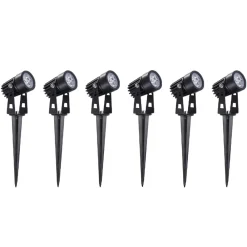 Viadurini Lighting Gartenlampion-Projektor, Rundstrahler mit Außen-LED aus Aluminium 6 Stück - Erio