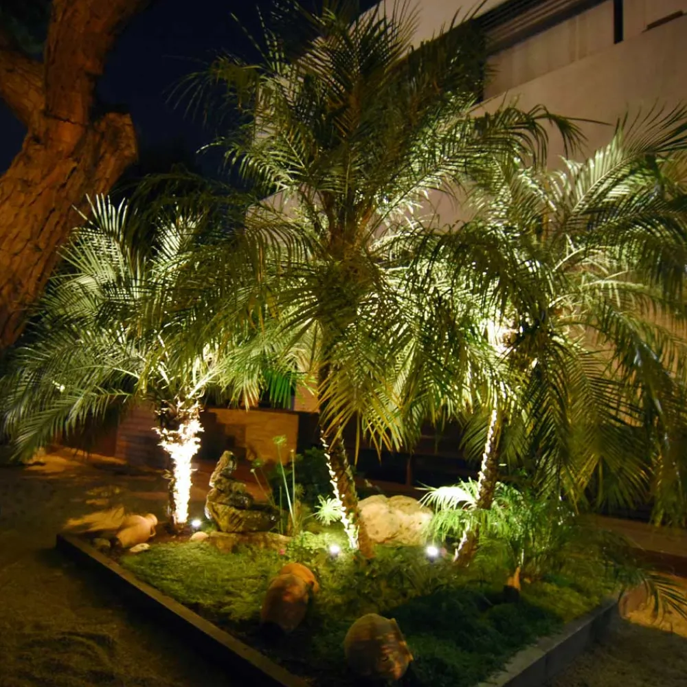 Viadurini Lighting Gartenlampion-Projektor, Rundstrahler mit Außen-LED aus Aluminium 6 Stück - Erio