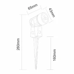 Viadurini Lighting Gartenlampion-Projektor, Rundstrahler mit Außen-LED aus Aluminium 6 Stück - Erio