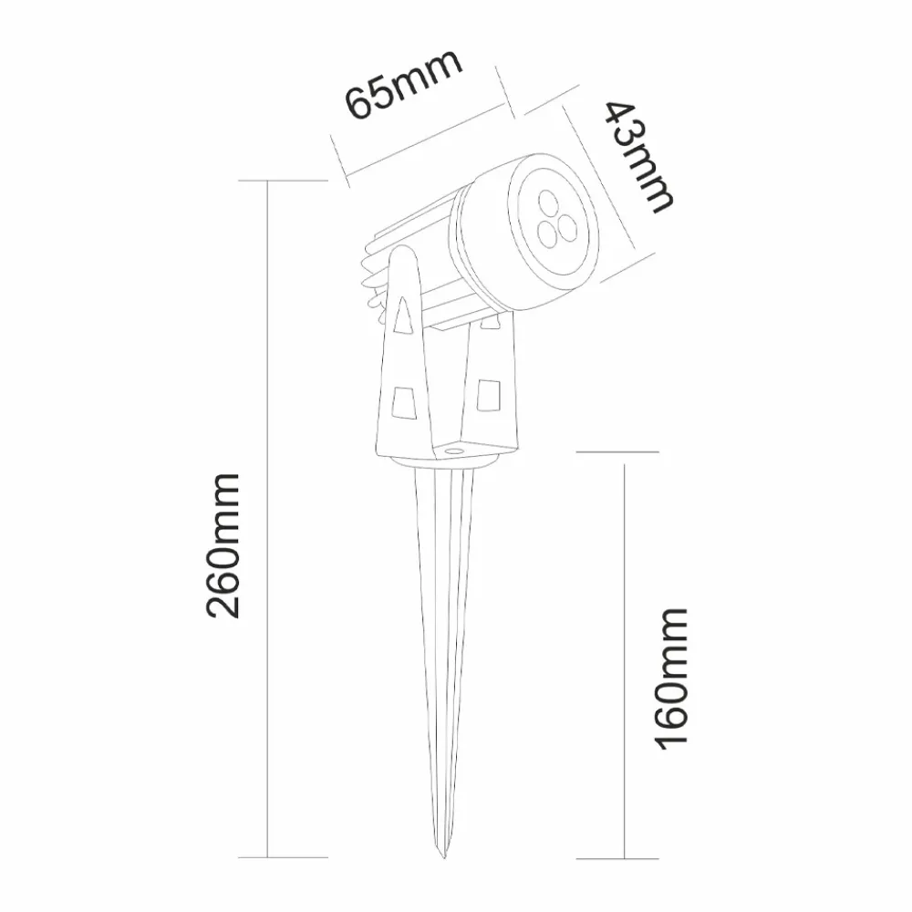 Viadurini Lighting Gartenlampion-Projektor, Rundstrahler mit Außen-LED aus Aluminium 6 Stück - Erio