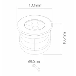 Viadurini Lighting Gartenlampion-Projektor, Rundstrahler mit Außen-LED aus Edelstahl - Dakota
