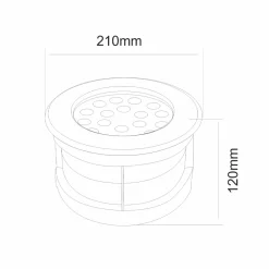 Viadurini Lighting Gartenlampion-Projektor, Rundstrahler mit Außen-LED aus Edelstahl - Dakota