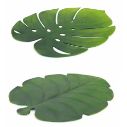 Viadurini Kitchen Amerikanische Tischsets-Pvc Frühstücks-Tischsets sortierte grüne oder schwarze Blätter 12 Stück - Esther