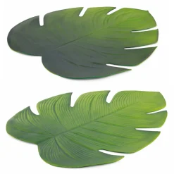 Viadurini Kitchen Amerikanische Tischsets-Pvc Frühstücks-Tischsets sortierte grüne oder schwarze Blätter 12 Stück - Esther