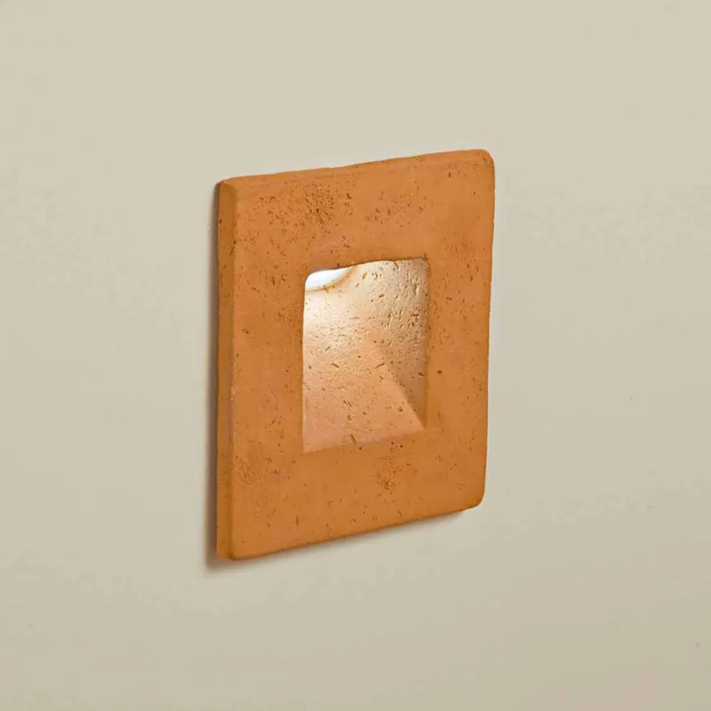 Toscot Garten-Wandlampen-Quadratische Außenwandleuchte aus farbigem Ton Square -