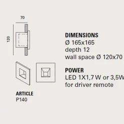 Toscot Garten-Wandlampen-Quadratische Außenwandleuchte aus farbigem Ton Square -