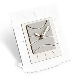 Viadurini Time Design Tischuhren-Quadratische Tischuhr aus transparentem Methacrylat, hergestellt in Italien – seltsam