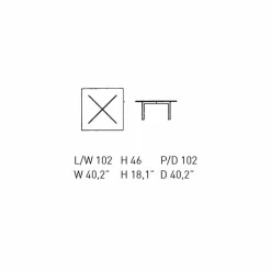 Viadurini Living Moderne Couchtische-Quadratischer Couchtisch aus gehärtetem Glas Made in Italy - Madrid