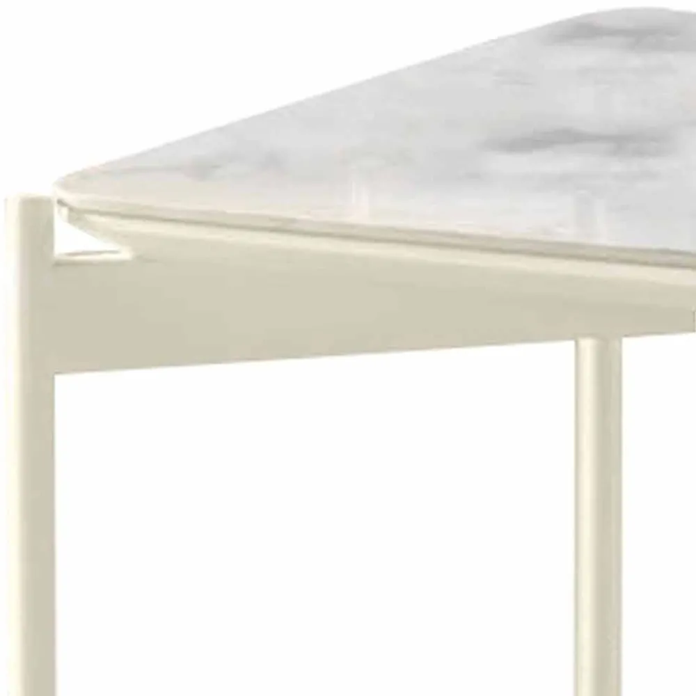 Viadurini Living Moderne Couchtische-Quadratischer Couchtisch aus Keramik und Metall im modernen Design - Porcupine