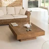 Viadurini Living Klassische Couchtische-Quadratischer Couchtisch aus recyceltem Tropenholz - Slide