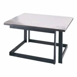 Viadurini Living Moderne Couchtische-Quadratischer Couchtisch in Gres mit Metallbasis Hergestellt in Italien - Albert