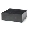 Viadurini Living Couchtische Aus Stein-Quadratischer Couchtisch aus schwarzem Fossilstein – Florida