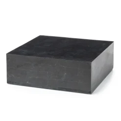 Viadurini Living Couchtische Aus Stein-Quadratischer Couchtisch aus schwarzem Fossilstein – Florida