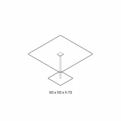 Viadurini Living Esstische Nach Mass|Esstische-Quadratischer Esstisch aus extraleichtem Glas und Metall Made in Italy - Dolce