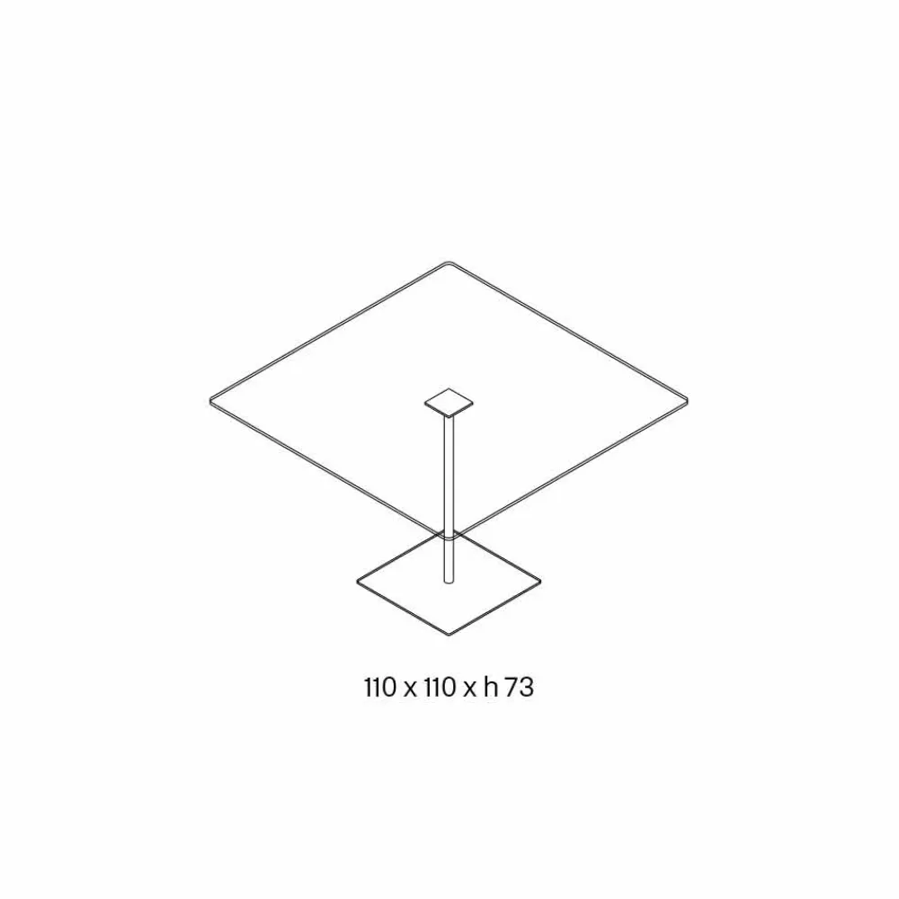 Viadurini Living Esstische Nach Mass|Esstische-Quadratischer Esstisch aus extraleichtem Glas und Metall Made in Italy - Dolce