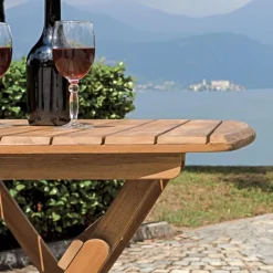 Viadurini in the Garden Gartentische Aus Teakholz-Quadratischer Gartentisch aus Akazienholz - Sunset