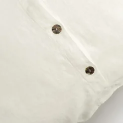 Viadurini Textile Kissenbezüge-Quadratischer Kissenbezug aus schwerem farbigem Leinen mit Knöpfen in Agoya - Mittelmeer