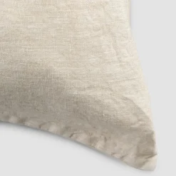 Viadurini Textile Kissenbezüge-Quadratischer Kissenbezug aus schwerem farbigem Leinen mit Knöpfen in Agoya - Mittelmeer