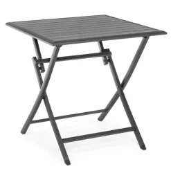 Viadurini in the Garden Garten Beistelltisch-Quadratischer klappbarer Couchtisch im Freien aus lackiertem Aluminium - Hunt