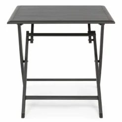 Viadurini in the Garden Garten Beistelltisch-Quadratischer klappbarer Couchtisch im Freien aus lackiertem Aluminium - Hunt