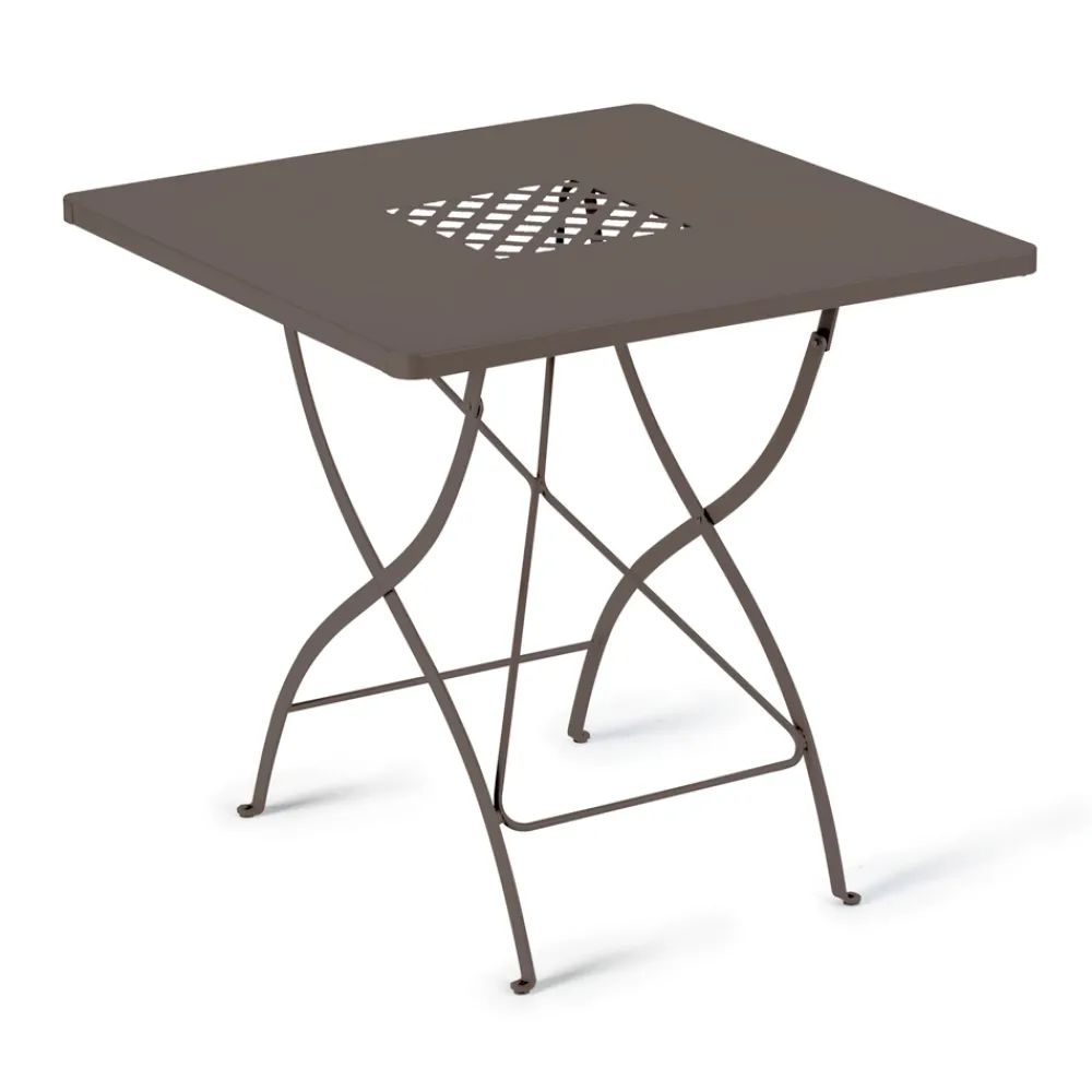 Viadurini in the Garden Garten Beistelltisch-Quadratischer Klapptisch für den Außenbereich aus verzinktem Stahl Made in Italy - Selvaggia