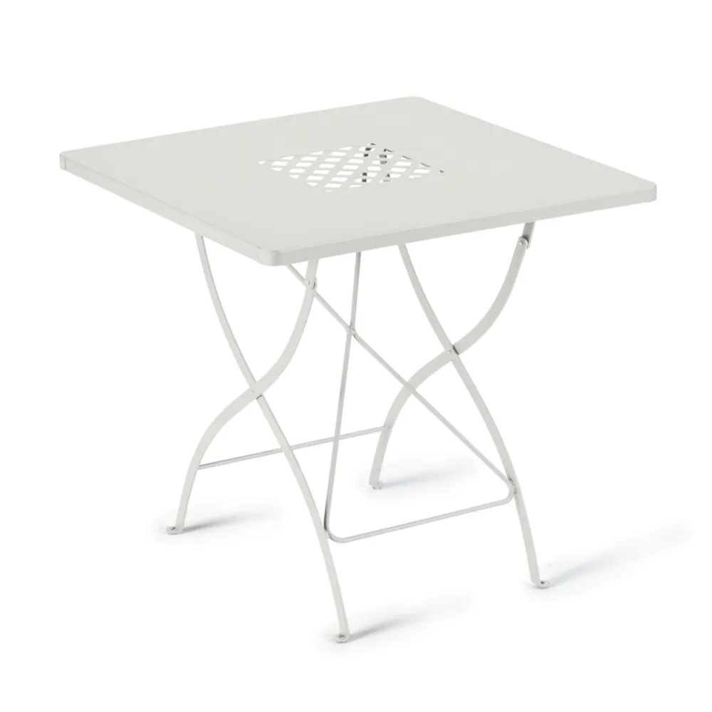 Viadurini in the Garden Garten Beistelltisch-Quadratischer Klapptisch für den Außenbereich aus verzinktem Stahl Made in Italy - Selvaggia