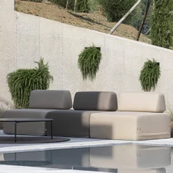 Viadurini in the Garden Stoffsessel-Quadratischer Outdoor-Sessel mit Stoffbezug Made in Italy - Lilium