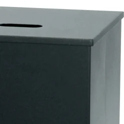 Viadurini Fire Design Pelletkorb-Quadratischer Pellethalter aus schwarz lackiertem Stahl und Rädern, hergestellt in Italien – Papagei