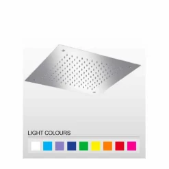 Viadurini Taps Duschköpfe-Quadratischer Single Jet Duschkopf aus Edelstahl Made in Italy - Jet