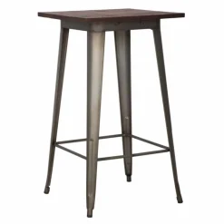 Viadurini Living Moderne Couchtische-Quadratischer Stehtisch im modernen Industriestil aus Eisen und Holz - Sophie