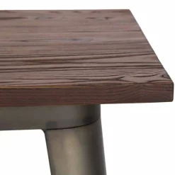 Viadurini Living Moderne Couchtische-Quadratischer Stehtisch im modernen Industriestil aus Eisen und Holz - Sophie