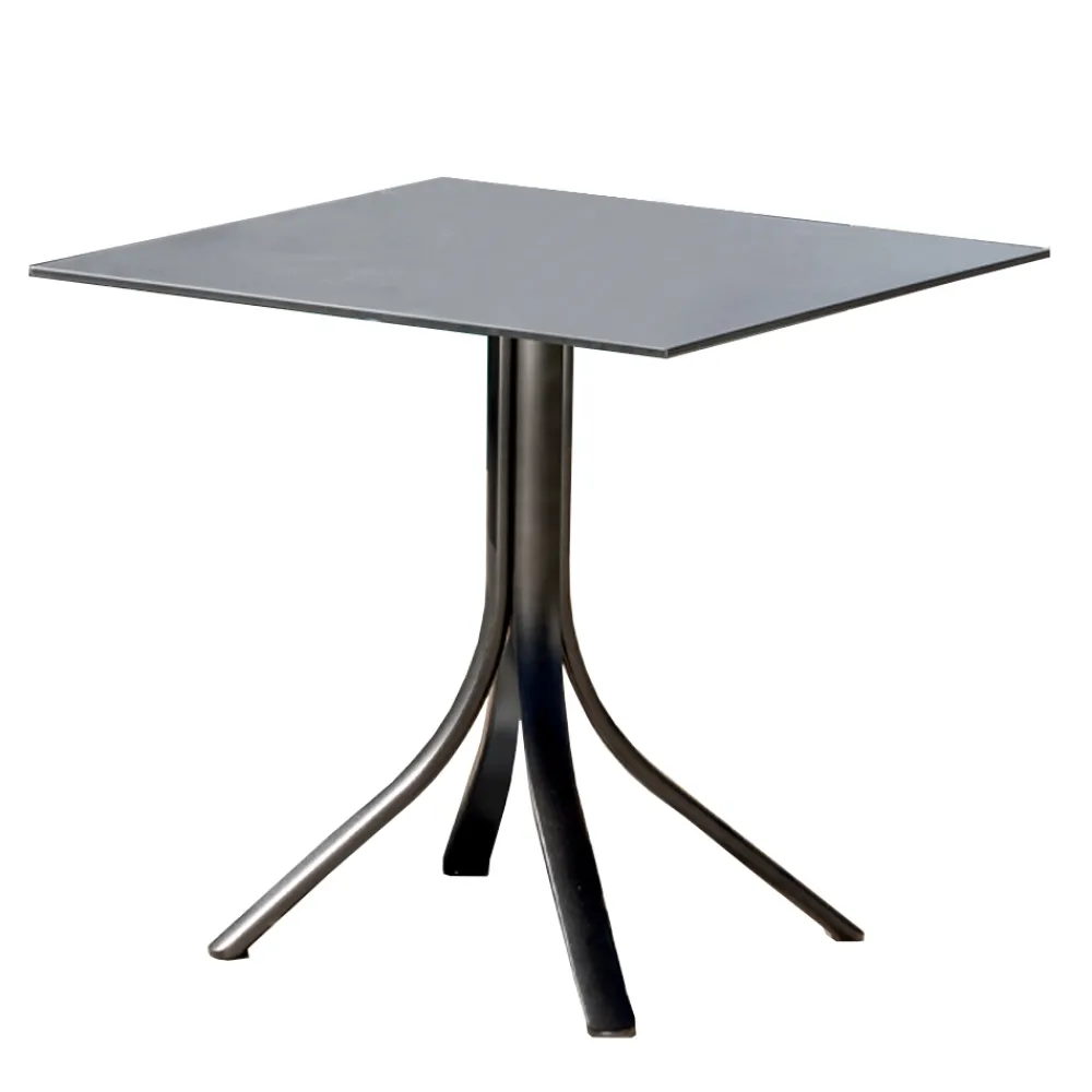 Viadurini in the Garden Garten Beistelltisch-Quadratischer Stehtisch im Freien mit 4 Aluminiumbeinen in 2 Farben - Filomena