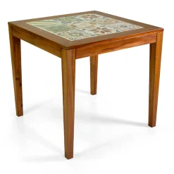 Viadurini in the Garden Gartentische Aus Teakholz-Quadratischer Tisch aus Akazienholz und Keramikplatte - Technical