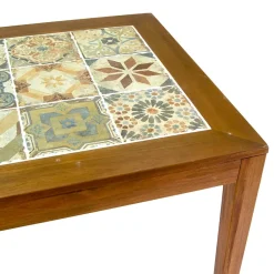 Viadurini in the Garden Gartentische Aus Teakholz-Quadratischer Tisch aus Akazienholz und Keramikplatte - Technical