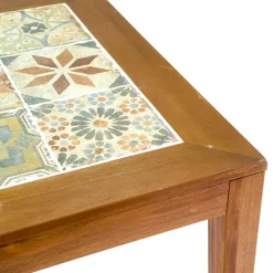 Viadurini in the Garden Gartentische Aus Teakholz-Quadratischer Tisch aus Akazienholz und Keramikplatte - Technical