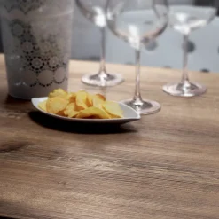 Viadurini Living Esstische-Quadratischer Tisch aus satiniertem HPL-Edelstahlmetall, hergestellt in Italien – Linse