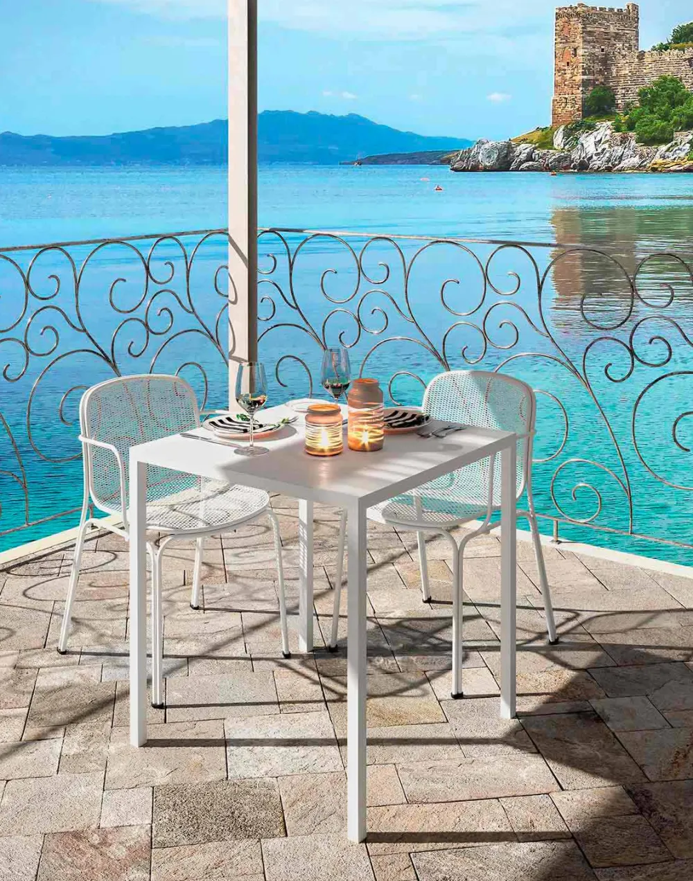 Viadurini in the Garden Garten Beistelltisch-Quadratischer Tisch im Freien Made in Italy - Benedict