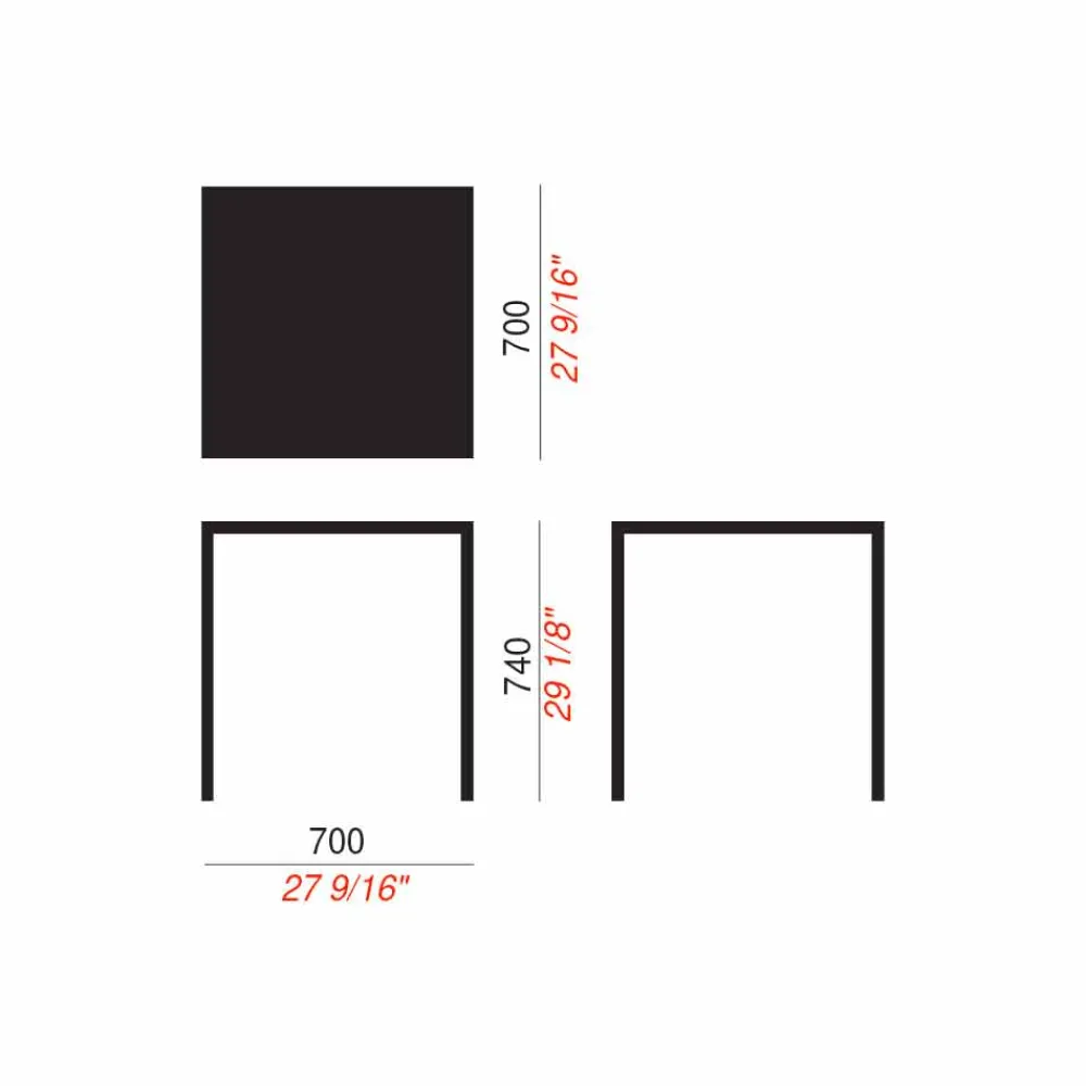 Viadurini in the Garden Garten Beistelltisch-Quadratischer Tisch im Freien Made in Italy - Benedict