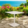 Viadurini in the Garden Gartentische Aus Aluminium-Quadratischer Tisch 80x80 cm Outdoor aus Beige Aluminium - Alfresco