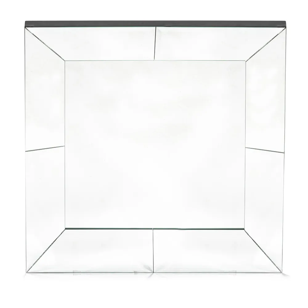 Viadurini Living Wandspiegel-Quadratischer Wandspiegel mit MDF-Struktur komplett mit Haken - Sisio