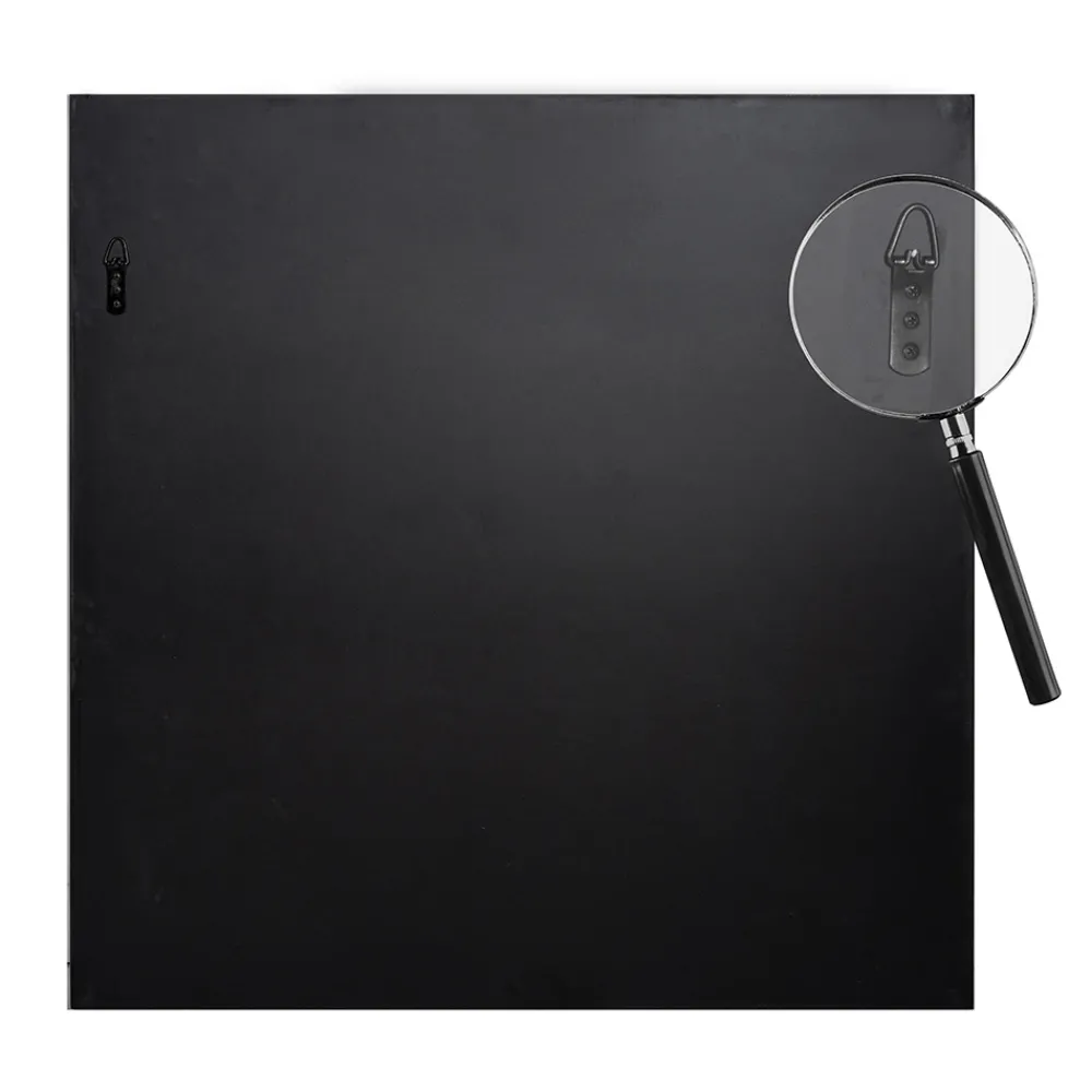 Viadurini Living Wandspiegel-Quadratischer Wandspiegel mit MDF-Struktur komplett mit Haken - Sisio