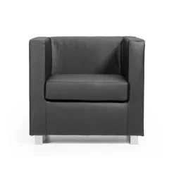 Viadurini Living Moderne Sessel-Quadratischer Wannensessel mit Lederbezug, hergestellt in Italien – Torch