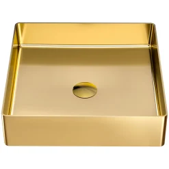 Viadurini Bathroom Metallwaschbecken-Quadratisches Aufsatzwaschbecken aus Edelstahl in verschiedenen Ausführungen – Calendula
